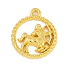 Twelve Constellations Alloy Pendants PALLOY-Q006-01D-G-1
