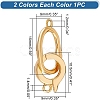 2Pcs 2 Colors 925 Sterling Silver Fold Over Clasps STER-AR0001-03-2