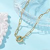 304 Stainless Steel Paperclip Chain Necklaces for Women NJEW-JN06034-01-1