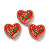 Handmade Heart Lampwork Beads Strands LAMP-P069-04B-02-2