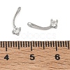 Brass Pave Clear Cubic Zirconia Charms CU-CBA9FFD-11P-02-3