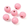 Christmas Printed Schima Wood European Beads WOOD-I015-01A-1