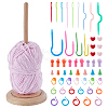 1Bag Rotatable Wooden Yarn Spinner for Knitting Ribbon Tape Rope AJEW-WR0003-57-1