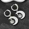Brass Micro Pave Cubic Zirconia Hoop Dangle Earrings KK-CBA8324-05A-P-2