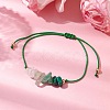 Gemstone Braided Bead Bracelet BJEW-JB11013-04-2