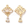Brass with Glass Rhinestone Pendants X1-KK-B074-09G-1