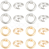 20Pcs 2 Colors Brass Locking Jump Rings KK-BBC0023-07B-1
