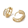 Brass Micro Pave Cubic Zirconia Hoop Earring EJEW-L271-20KCG-02-2