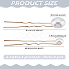 2Pcs 2 Styles Zinc Alloy and ABS Pearl Hairpin OHAR-LP0002-14-2
