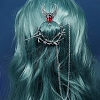 Alloy Rhinestone Witch Hair Forks PW-WG57932-01-1