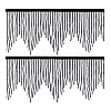 1 Yard Glass Fringe Trimming AJEW-PH0006-69-6