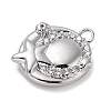 Brass with Cubic Zirconia Charms KK-Q817-03P-2