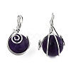 Natural Amethyst Pendants G-N333-013A-1