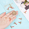 DIY Bowknot Brass Stud Earring Making Findings Kits DIY-GO0001-33-3