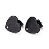 304 Stainless Steel Stud Earring Findings Ion Plating(IP) STAS-I183-07B-07EB-2
