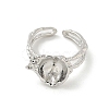 Brass Cup Peg Open Cuff Ring Settings KK-G518-10P-03-2