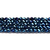 Electroplate Glass Beads Strands GLAA-H021-01A-FP03-2
