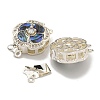 Brass Micro Pave Cubic Zirconia Box Clasps KK-U037-39P-3