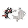 Alloy with Black Enamel Pendants AL-CBA2919-02P-10-2
