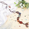 Wire Wrapped Chips Natural Gemstone Big Pendant Decorations HJEW-WH0021-32-4