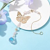 Butterfly Brass Pendant Decorations HJEW-TA00131-01-2