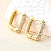 Brass Micro Pave Clear Cubic Zirconia Hoop Earrings EJEW-Z121-10G-2