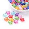Transparent Mixed Color Acrylic Star Beads X-TACR-S091-12mm-M-1