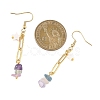 Natural Mixed Stone Nuggets Dangle Earrings EJEW-JE06811-5