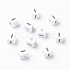 Letter Acrylic European Large Hole Beads OPDL-R050-10mm-I-2