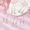 Alloy Heart with Acrylic Beaded Dangle Earrings EJEW-JE05348-4