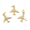 Rack Plating Brass Micro Pave Cubic Zirconia Charms KK-K270-39G-4