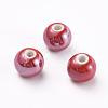 Glazed Porcelain Beads PORC-D001-10mm-15-1