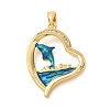 Brass Micro Pave Clear Cubic Zirconia Pendants CU-CBA8A7D-02G-A-1
