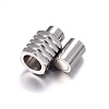 Tarnish Resistant 304 Stainless Steel Magnetic Clasps with Glue-in Ends STAS-H055-2-3