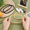 4Pcs 2 Colors Rattan Woven Bag Handles FIND-PH0004-96-5