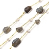 Handmade Natural Labradorite Nuggets Beaded Chains CHC-F020-04G-08-1