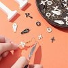 40Pcs 8 Styles Alloy Enamel Pendants ENAM-CJ0005-20-3