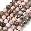 Natural Argentina Rhodonite Beads Strands G-G271-B02-6mm-2