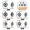 30Pcs 5 Style Plastic Connector Charms FIND-AR0002-83AB-2