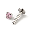 304 Stainless Steel Threaded Flatback Earrings EJEW-NH0001-01B-01-2