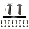 1000Pcs Eco-Friendly Stoving Varnish Iron Brads DIY-PH0021-19-3