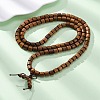 Wood Round Beads Wrap Bracelets BJEW-U041-02B-2