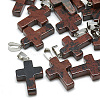 Natural Mahogany Obsidian Pendants X-G-T080-09-1