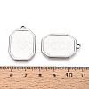 304 Stainless Steel Pendant Cabochon Settings STAS-N108-75P-3