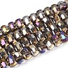 Electroplate Transparent Glass Beads Strands EGLA-N022-09A-B03-1