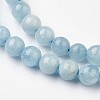 Natural Aquamarine Bead Strands G-J376-23-6mm-3