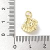 Brass Micro Pave Clear Cubic Zirconia Pendants KK-U046-02G-07-3