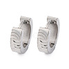 304 Stainless Steel Polishing effect Hoop Earrings EJEW-M001-14P-2