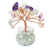 1Pc Natural Fluorite Chips Tree Decorations DJEW-TA0001-15F-3
