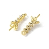 Brass Micro Pave Cubic Zirconia Peg Bails Charms KK-D324-25G-2